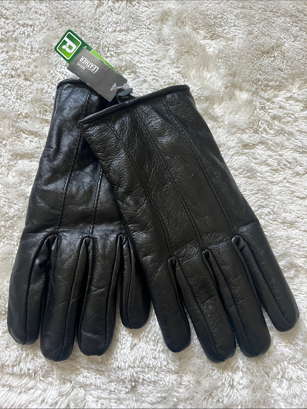 Men's Black Leather Gloves - Classic Comfort